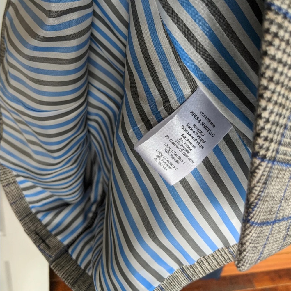 $698 Veronica Beard Gray/Grey Plaid Miller Dickey Blazer Jacket - Size 0 - Picture 10 of 16